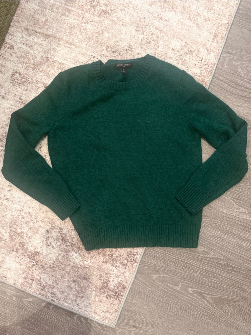 Banana Republic Deep Green Off-the-Shoulder Sweater